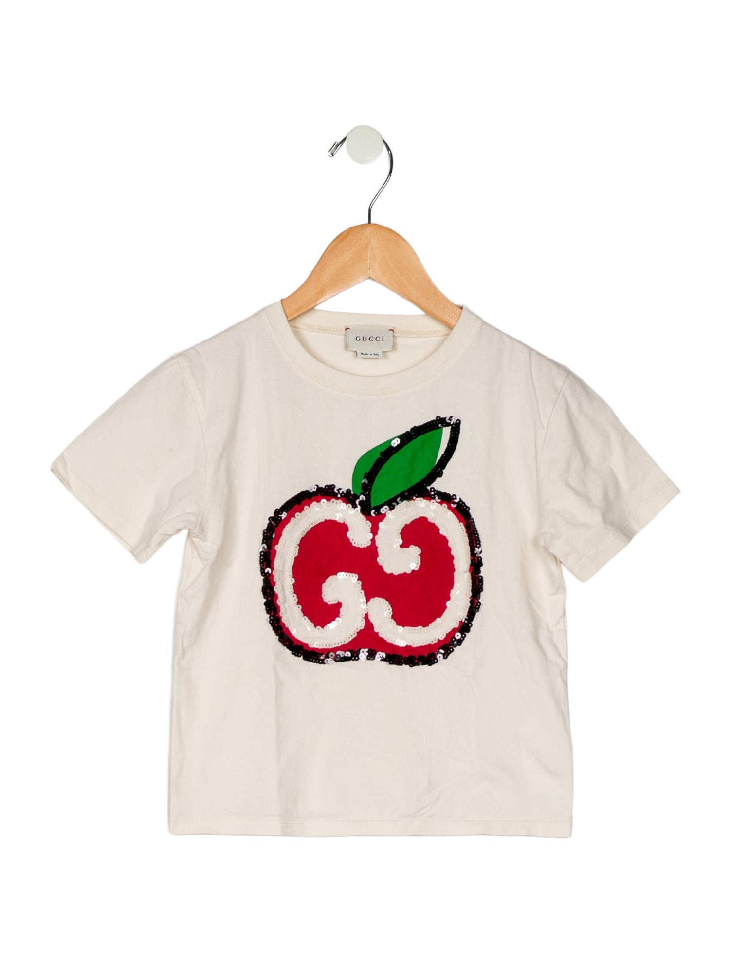 Gucci Girls' GG Apple Sequin T-Shirt