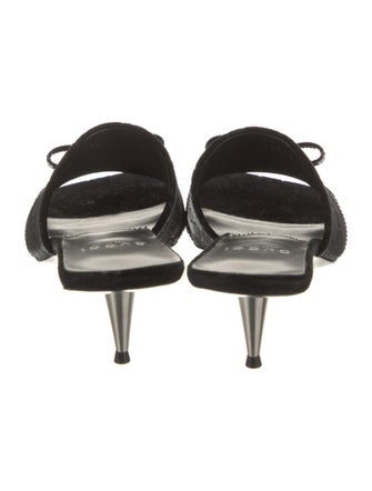 Gucci Velvet Bow Accents Slides
