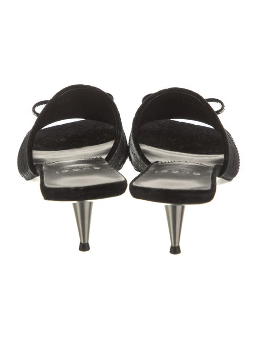 Gucci Velvet Bow Accents Slides