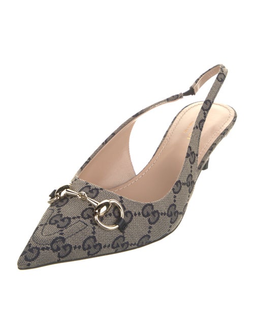 Gucci GG Canvas Canvas Slingback Pumps