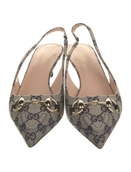 Gucci GG Canvas Canvas Slingback Pumps