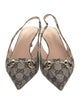 Gucci GG Canvas Canvas Slingback Pumps