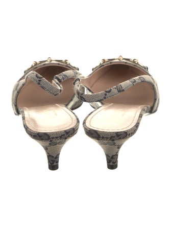 Gucci GG Canvas Canvas Slingback Pumps