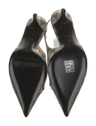 Gucci GG Canvas Canvas Slingback Pumps