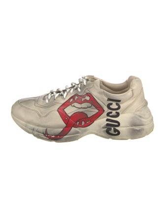 Gucci Leather Printed Sneakers