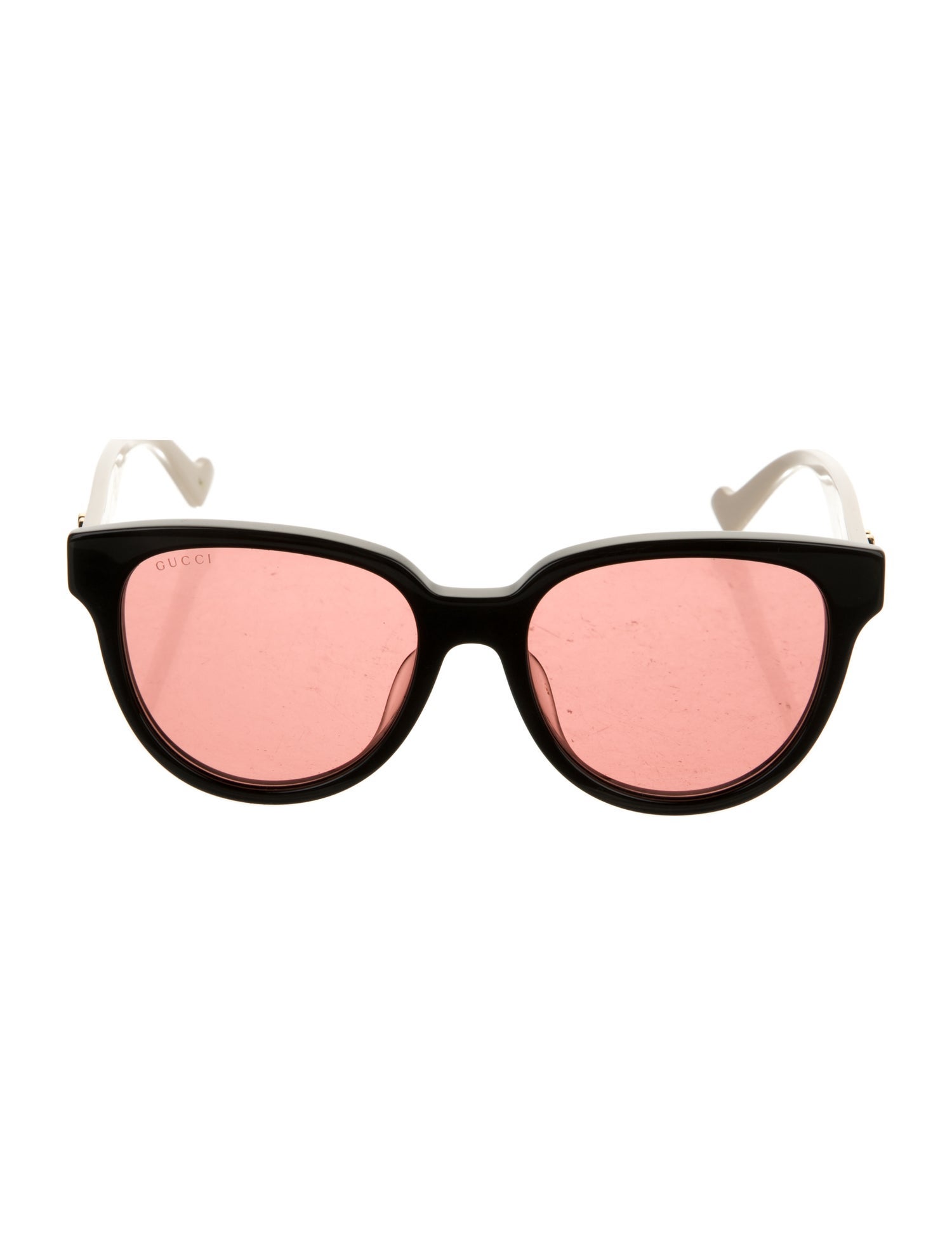 Gucci Double G Logo Round Sunglasses