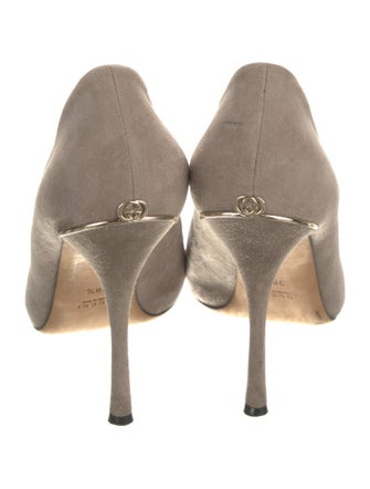 Gucci Interlocking G Logo Suede Pumps