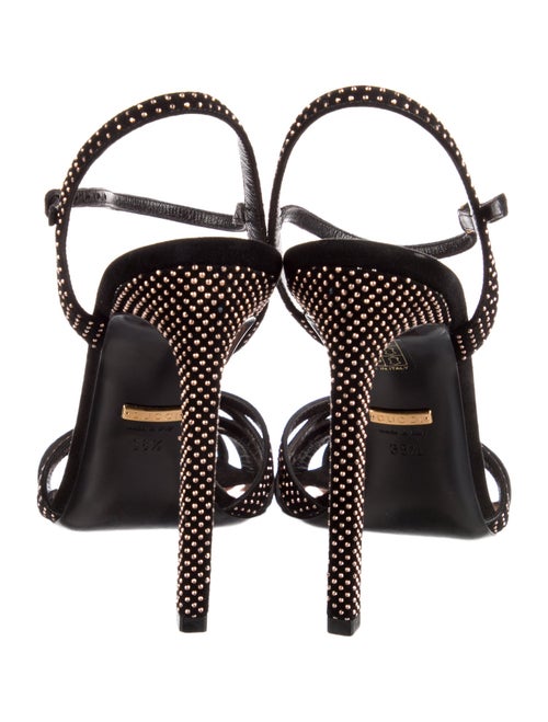 Gucci Suede Studded Accents Slingback Sandals