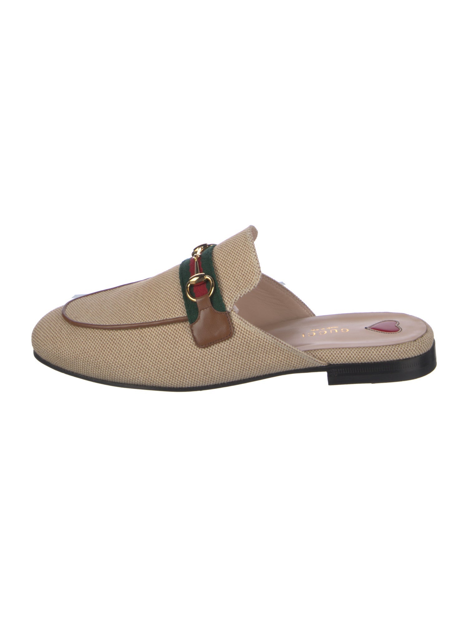 Gucci Web Accent Canvas Mules w/ Tags
