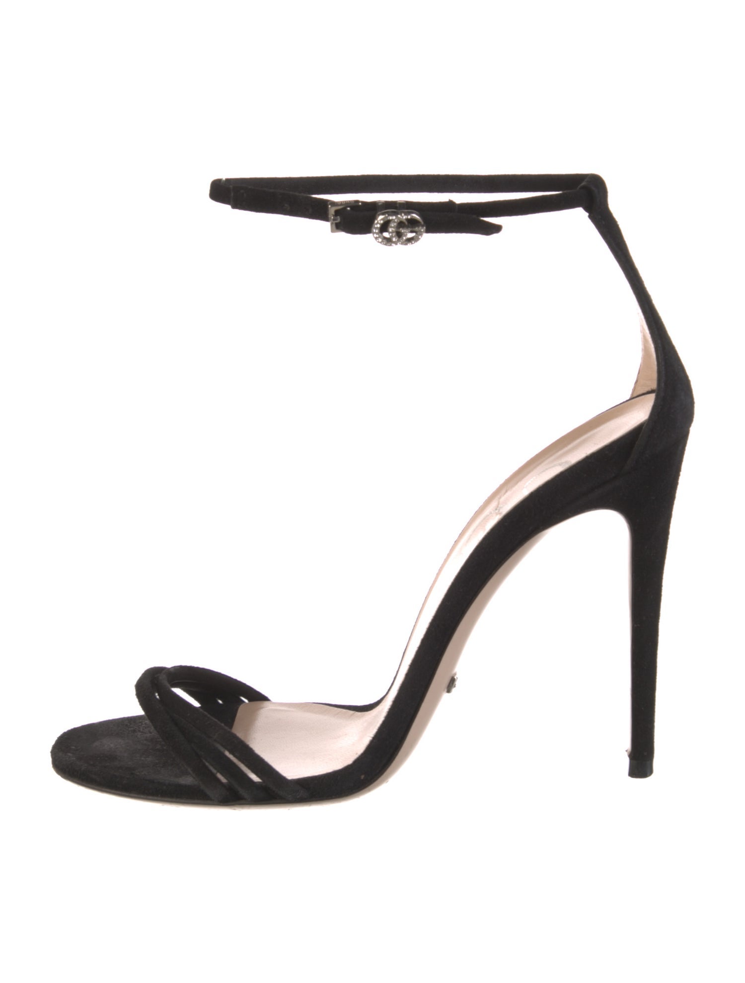 Gucci Double G Logo Suede Sandals