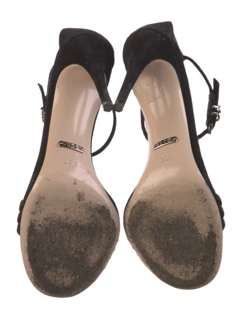 Gucci Double G Logo Suede Sandals