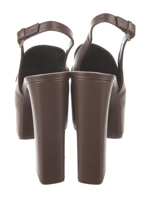 Gucci Horsebit Accent Leather Slingback Pumps