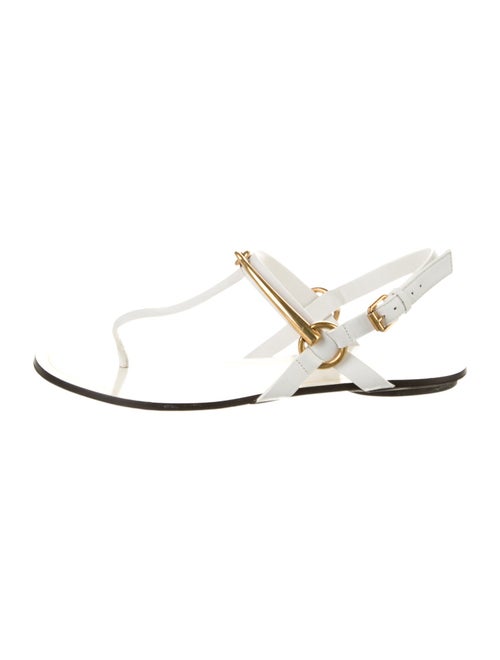 Gucci Horsebit Accent Leather T-Strap Sandals
