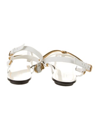 Gucci Horsebit Accent Leather T-Strap Sandals