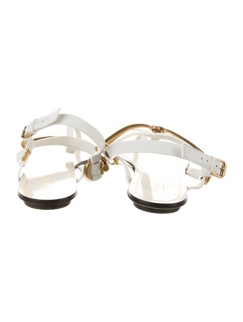 Gucci Horsebit Accent Leather T-Strap Sandals