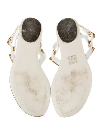 Gucci Horsebit Accent Leather T-Strap Sandals