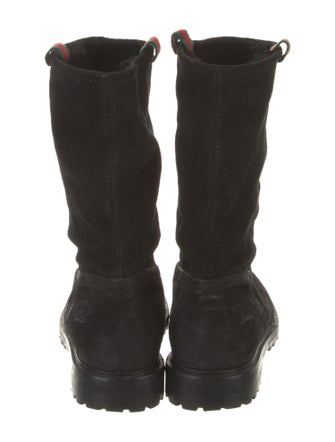 Gucci Web Accent Suede Boots