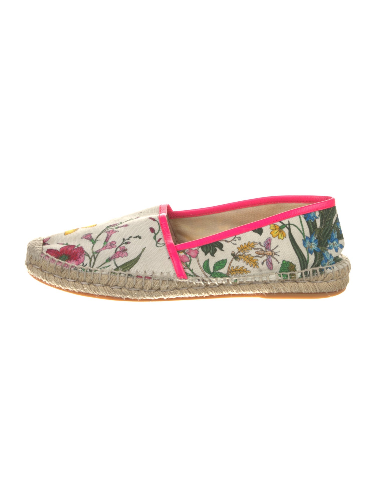 Gucci Flora Print Canvas Espadrilles