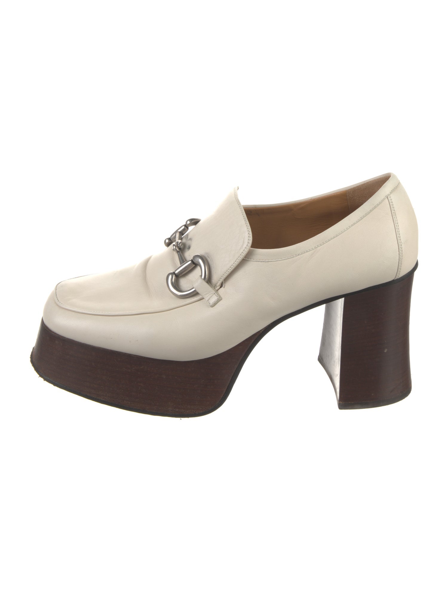 Gucci Horsebit Accent Leather Pumps