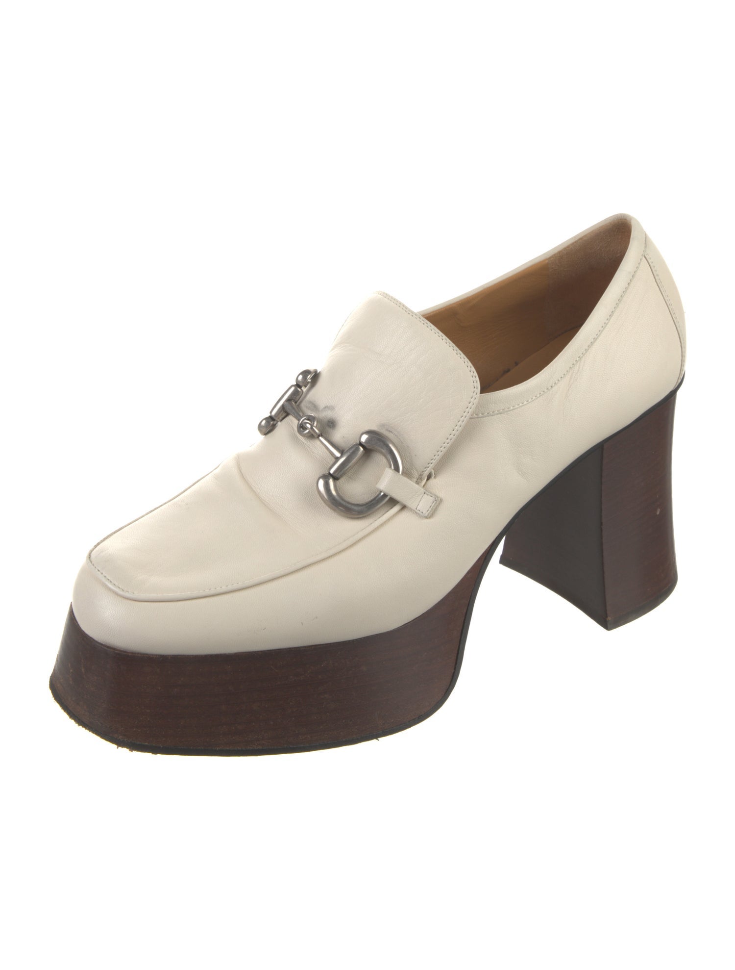 Gucci Horsebit Accent Leather Pumps