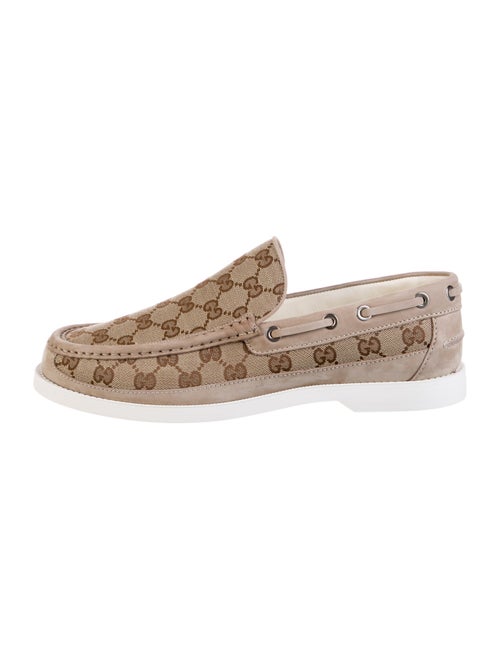 Gucci Canvas Printed Boat Shoes