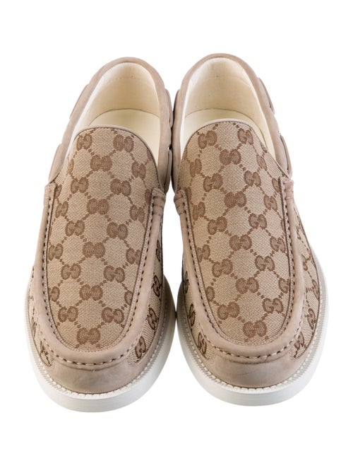 Gucci Canvas Printed Boat Shoes