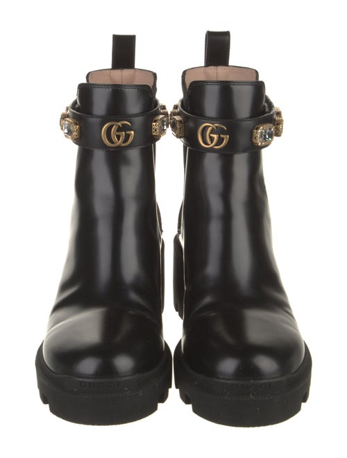 Gucci Double G Logo Leather Chelsea Boots