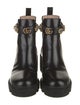 Gucci Double G Logo Leather Chelsea Boots