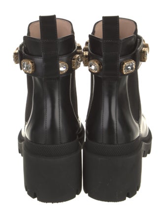 Gucci Double G Logo Leather Chelsea Boots