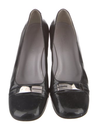 Gucci Horsebit Accent Patent Leather Pumps