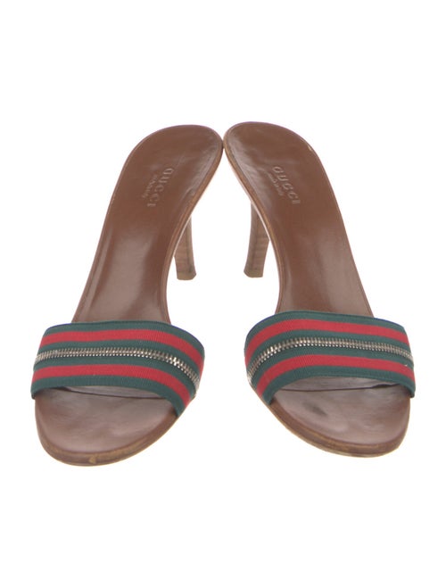 Gucci Web Accent Leather Slides