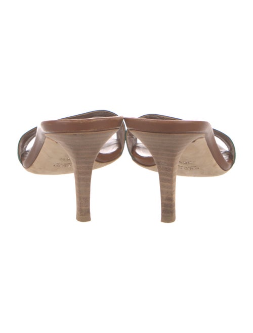 Gucci Web Accent Leather Slides