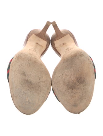 Gucci Web Accent Leather Slides