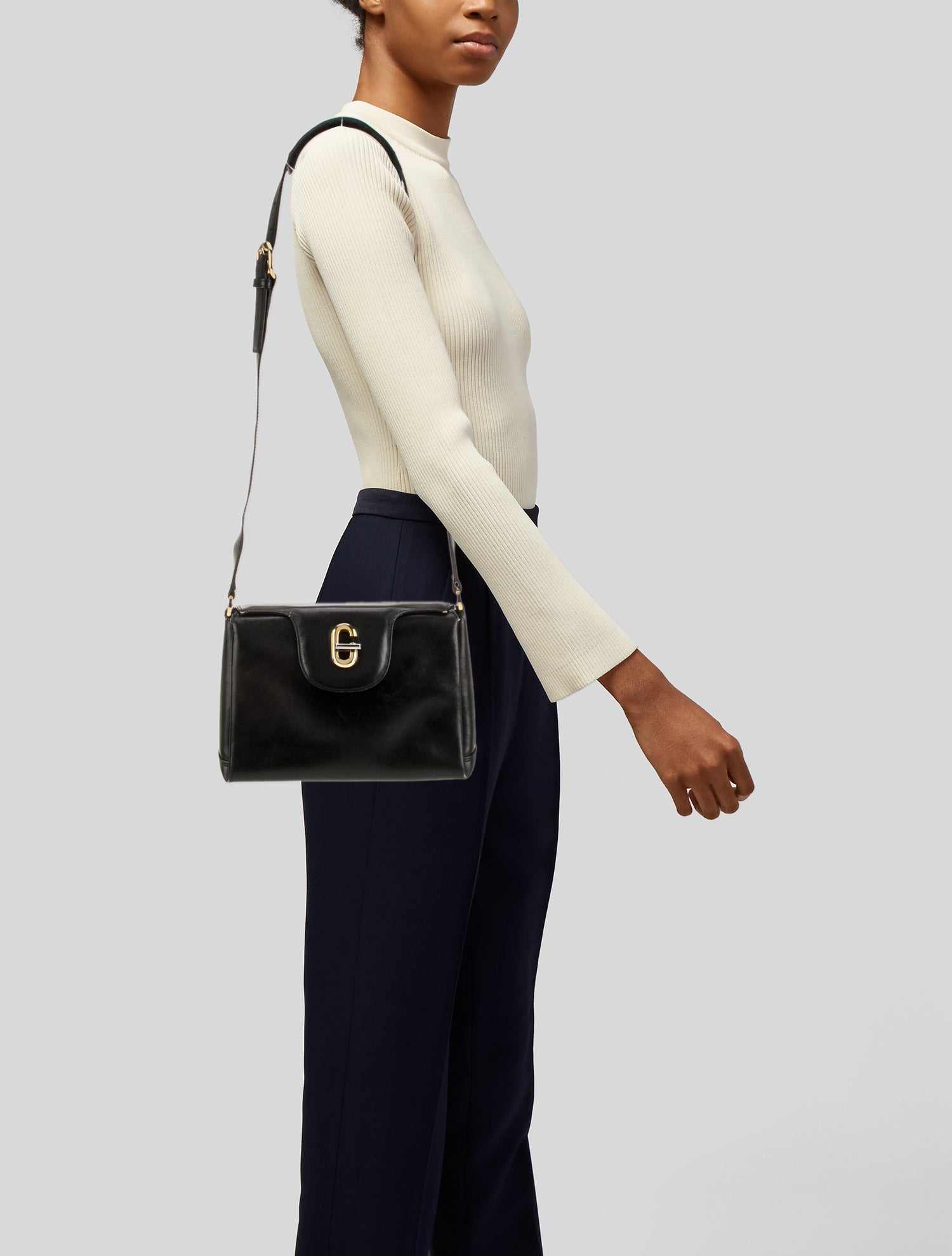 Gucci Leather Shoulder Bag Vintage