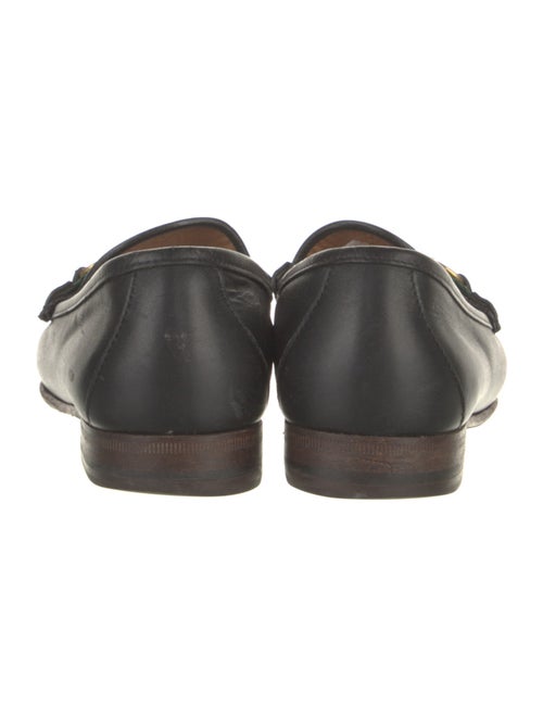 Gucci Web Accent Leather Loafers