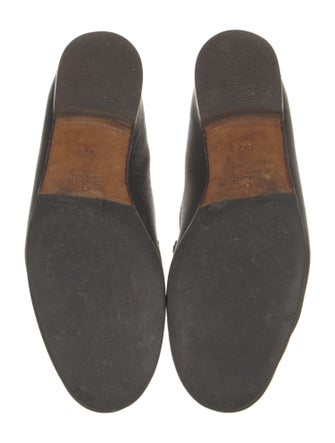 Gucci Web Accent Leather Loafers