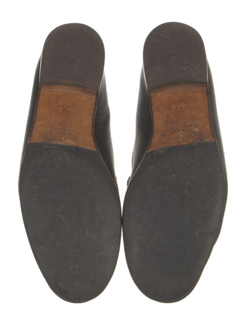 Gucci Web Accent Leather Loafers