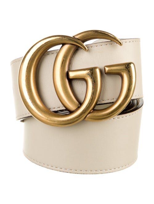 Gucci Double G Logo Leather Belt
