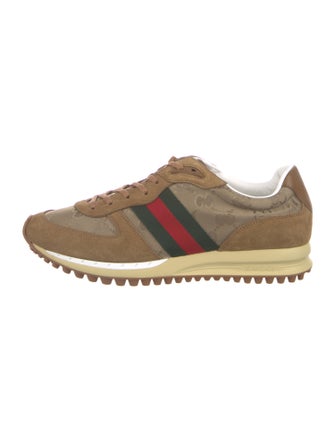 Gucci Web Accent Canvas Sneakers