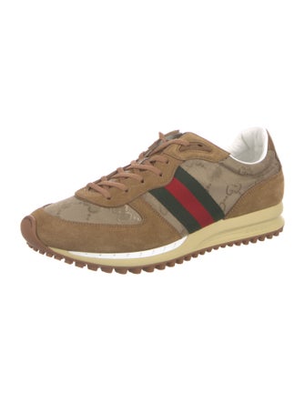 Gucci Web Accent Canvas Sneakers