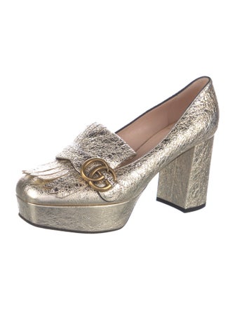 Gucci Double G Logo Leather Pumps