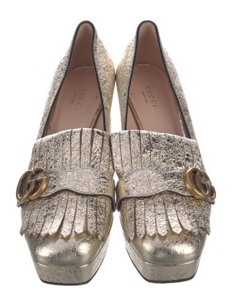 Gucci Double G Logo Leather Pumps
