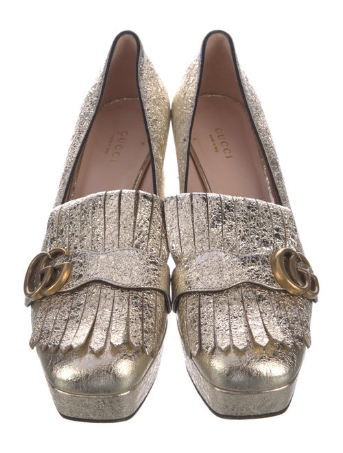 Gucci Double G Logo Leather Pumps