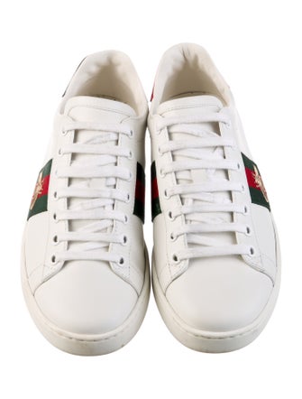 Gucci Web Accent Leather Sneakers