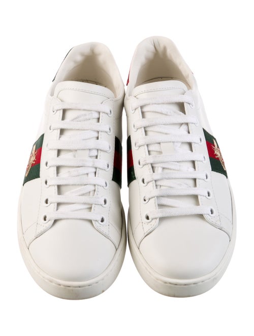 Gucci Web Accent Leather Sneakers
