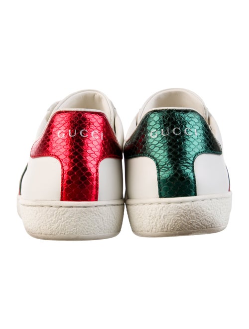 Gucci Web Accent Leather Sneakers
