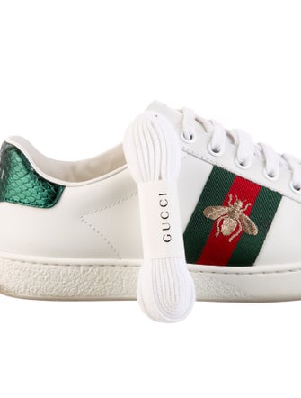 Gucci Web Accent Leather Sneakers