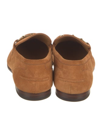 Gucci Horsebit Accent Suede Loafers