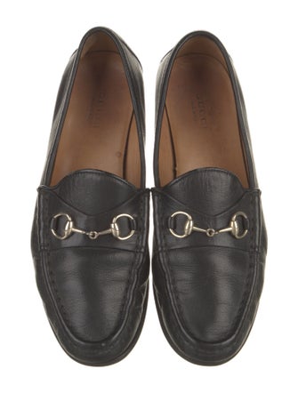 Gucci Horsebit Accent Leather Loafers