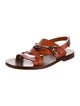 Gucci Horsebit Accent Leather Slingback Sandals